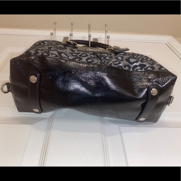 Coach Black Gray Metallic Ocelot Leopard Print Authentic Rare Sabrina Handbag - Picture 3 of 15